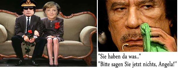 Gadaffi_Loriot Angela Merkel apelliert an Gadaffi sein Amt schnell aufzugeben