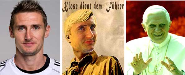 klose_lazio Lazio rechtsradiakale Tendenzen. Miroslav Klose: Name mit Runen S geschrieben.