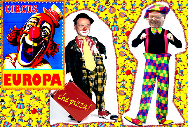 Clown Länder Duell zwischen Italien Deutschland