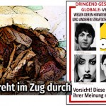 Vegetarier im Zug Döner essende Fahrgäste